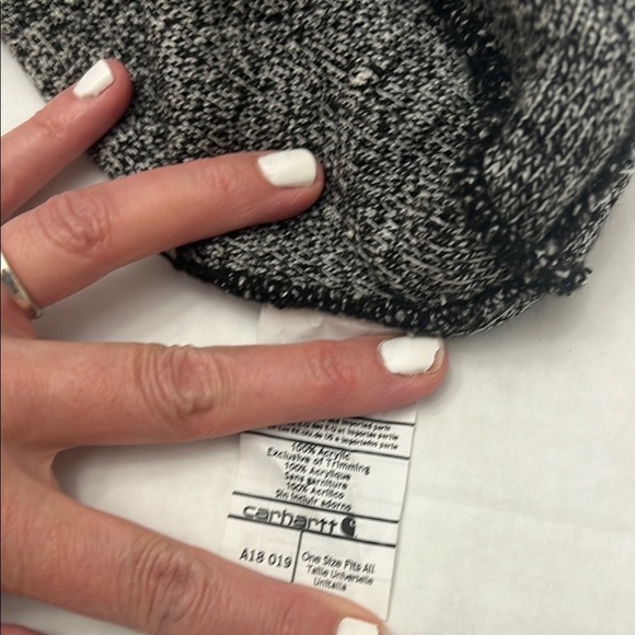Carhartt Black and White Knit Beanie - Picture 3 of 4